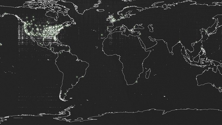 Nace el mapa de la 'Nación Extraterrestre' con datos de 18.000 avistamientos de ovnis