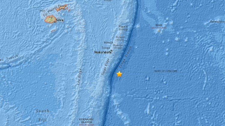 Un sismo de 5,8 sacude el sureste de Tonga