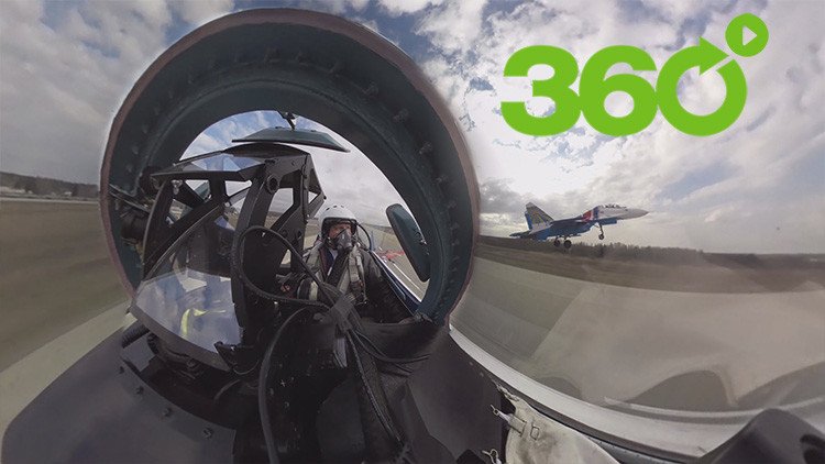 Video en 360 grados: Viva el futuro desfile de la Victoria ruso desde la cabina de un piloto