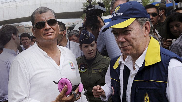 Correa a Santos: "Lo que Colombia ha hecho por Ecuador es impresionante"