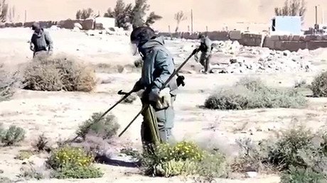 Zapadores rusos desactivan en Palmira 3.000 minas en 12 días