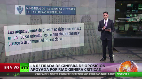 Ginebra: La retirada de la oposición siria apoyada por Riad genera críticas 