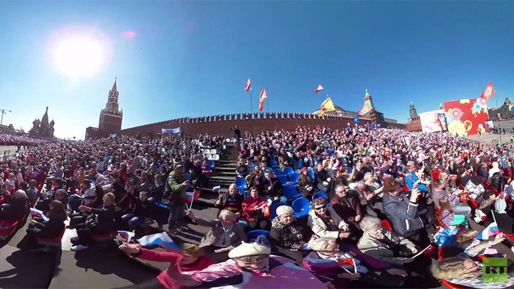 Video en 360°: Moscú festeja el 1 de mayo con una marcha en la Plaza Roja 