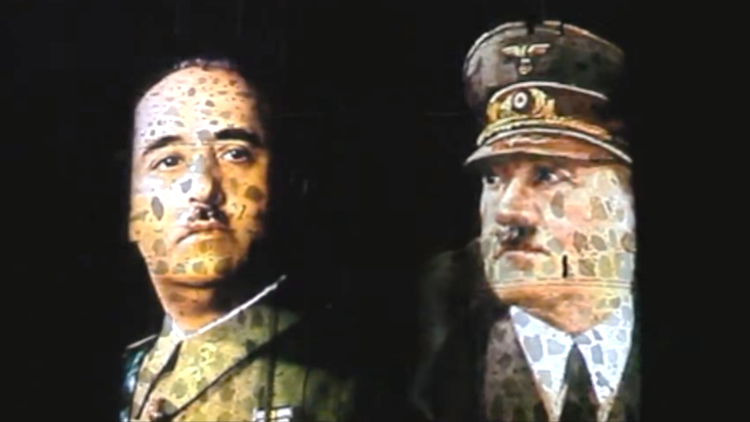 Así fue la polémica proyección de imágenes de Franco y Hitler en España