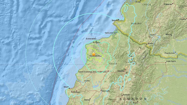 Un sismo de magnitud 6,7 sacude Ecuador