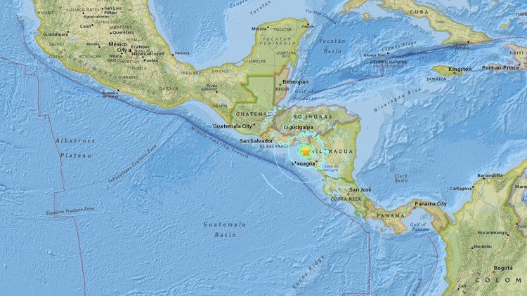 Se registra un sismo de magnitud 6,1 en Nicaragua