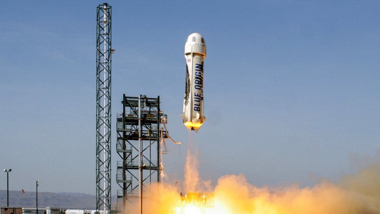 Video: aterrizaje espectacular del cohete reutilizable New Shepard