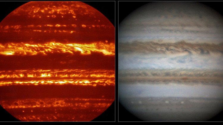 Júpiter en llamas: Impresionantes imágenes del gigante gaseoso