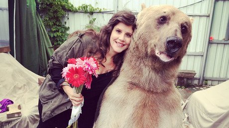 Fotos: RT pasa un día con Stepán, el oso que ve la televisión en familia y hasta riega las plantas