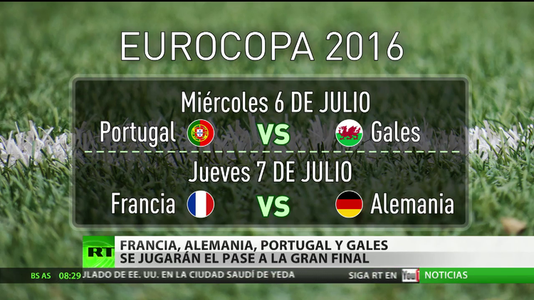 Francia, Alemania, Portugal y Gales se jugarán el pase a la gran final de la Eurocopa