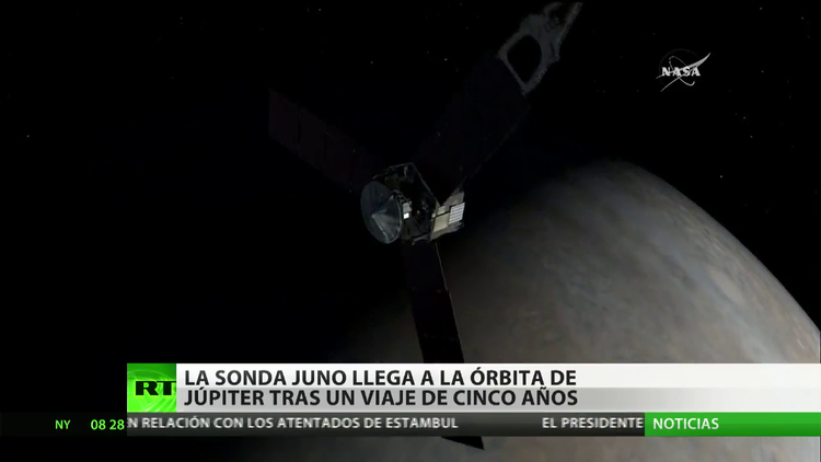 La sonda Juno llega a la órbita de Júpiter tras un viaje de cinco años