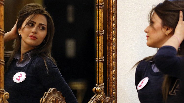 Miss Irak 2015 encabeza una protesta en Bagdad (VIDEO, FOTOS)
