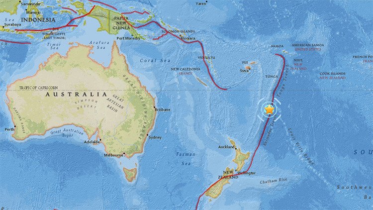 Dos intensos sismos sacuden las islas Kermadec de Nueva Zelanda