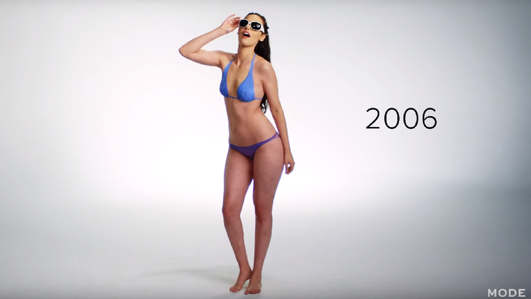 100 años de trajes de baño: este picante 'body paint' te dejará con la boca abierta