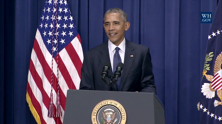 Obama bromea en su discurso sobre el tiroteo de Múnich (video)