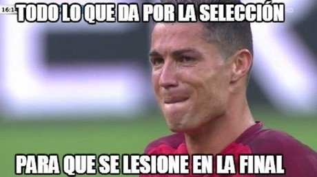 Los mejores memes que ha dejado la final de la Eurocopa 2016 y la lesión de Cristiano Ronaldo