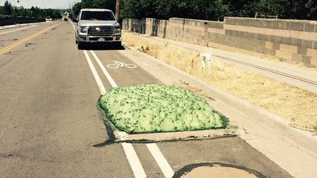 Fotos: Una misteriosa espuma verde aflora de una alcantarilla en EE.UU.