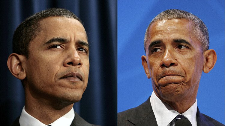 Lo que el tiempo se llevó: Ocho años de mandato surten efecto en la apariencia de Obama