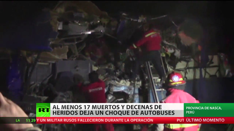 Al menos 17 muertos y decenas de heridos tras un choque de autobuses en ...