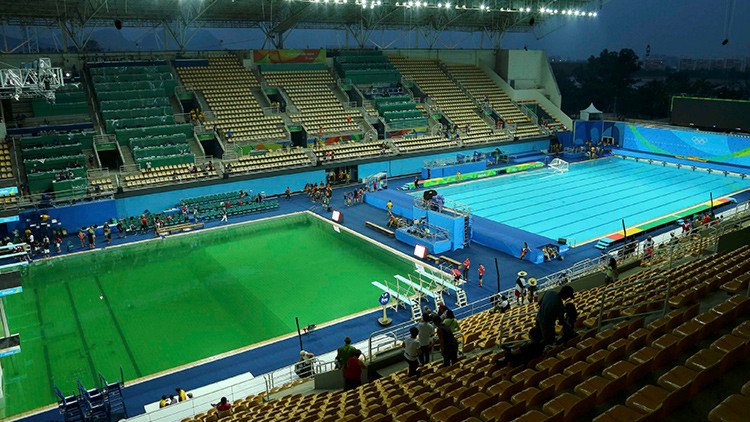Un 'juego limpio' en Río 2016: cambian la polémica agua verde en una piscina olímpica