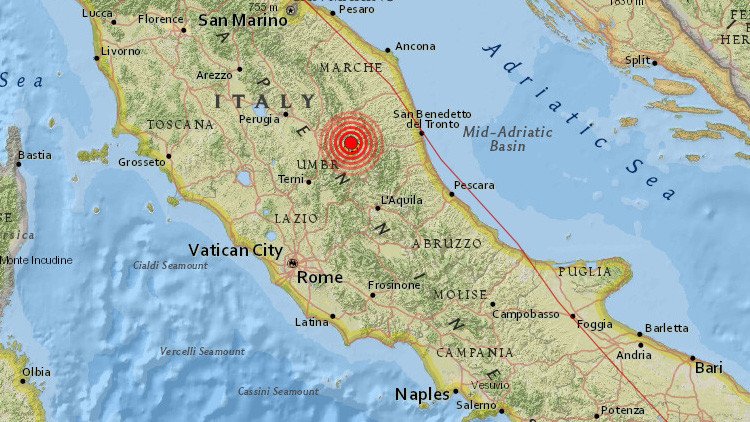 Italia sufre un nuevo terremoto de magnitud 4,9