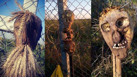 Hungría recurre a espeluznantes espantapájaros para detener el flujo de refugiados (fotos)