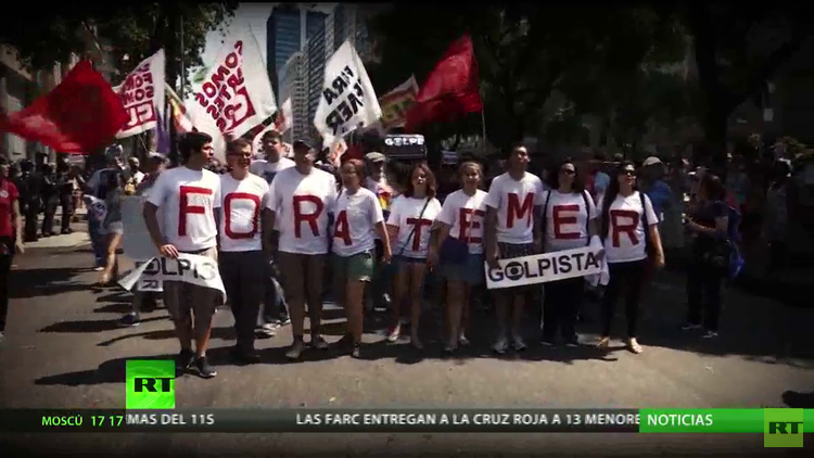 Miles de brasileños marchan en rechazo al Gobierno de Temer