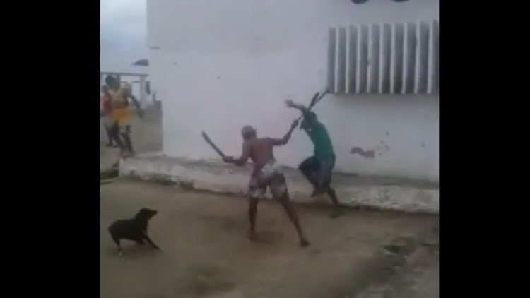 ¿Machete 'Fight Club'?: Dos brasileños se pelean como espartanos bajo el apoyo de sus perros