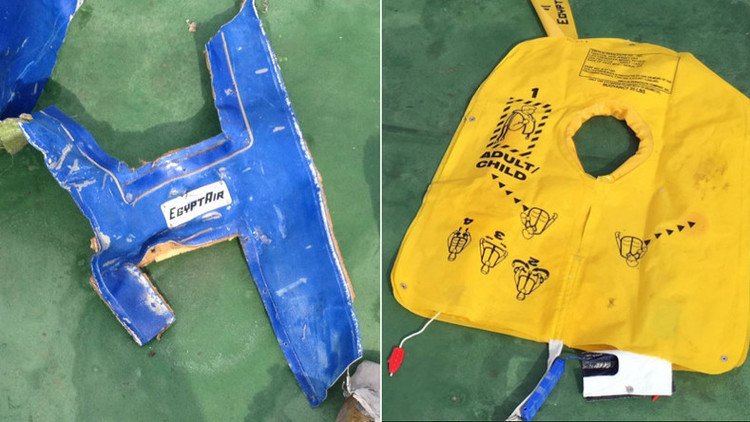 Hallados rastros de TNT en los escombros del vuelo siniestrado de EgyptAir