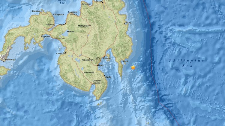 Un sismo de magnitud 6,5 sacude las costas de Filipinas