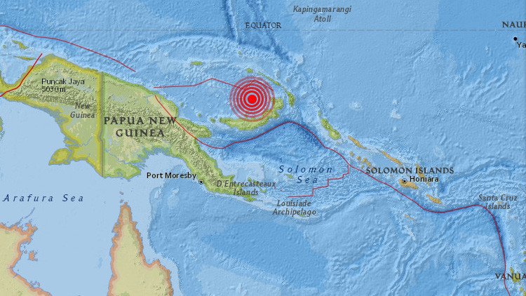 Un sismo de magnitud 6,9 sacude Papúa Nueva Guinea