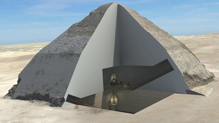 Descubren dos "anomalías" secretas en la pirámide de Keops