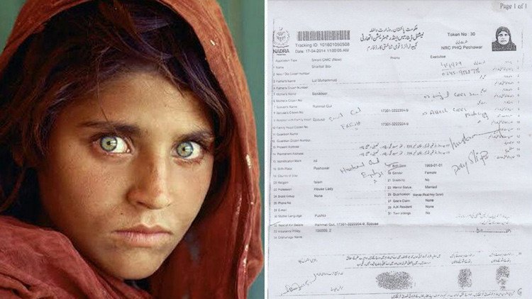 La niña afgana de National Geographic es arrestada en Pakistán