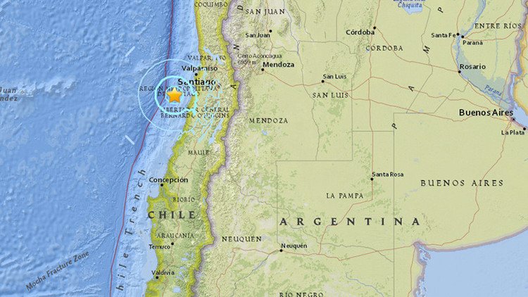 Un sismo de magnitud 5,9 sacude la costa de Chile
