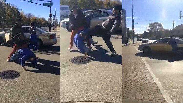 Video impactante: Unos afroamericanos agreden e insultan a un hombre blanco por votar a Trump