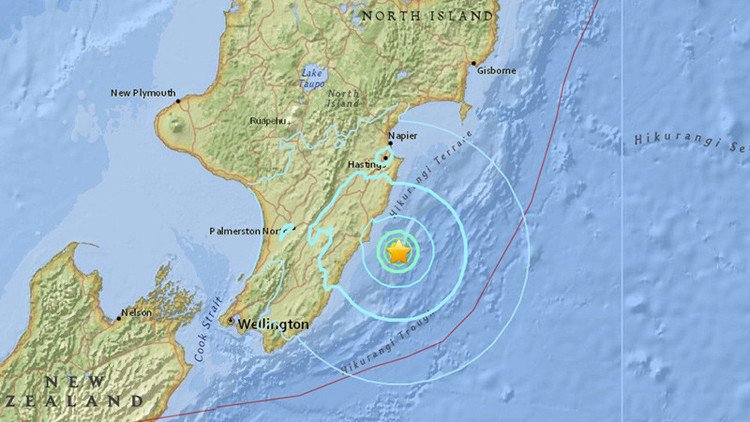 Un sismo de magnitud 5,6 se registra en Nueva Zelanda