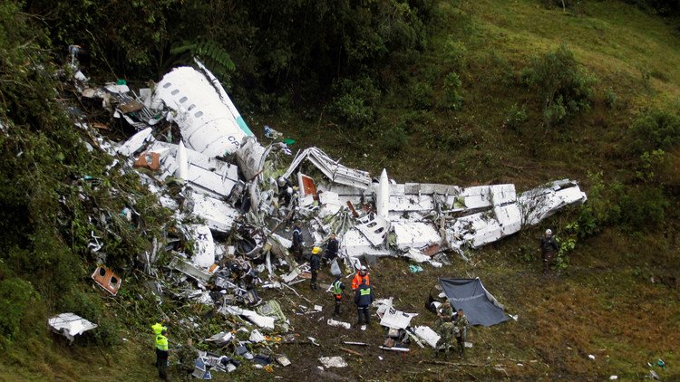 Las impactantes imágenes de la tragedia aérea del Chapecoense