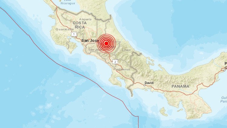 Costa Rica registra un sismo de magnitud 5,2