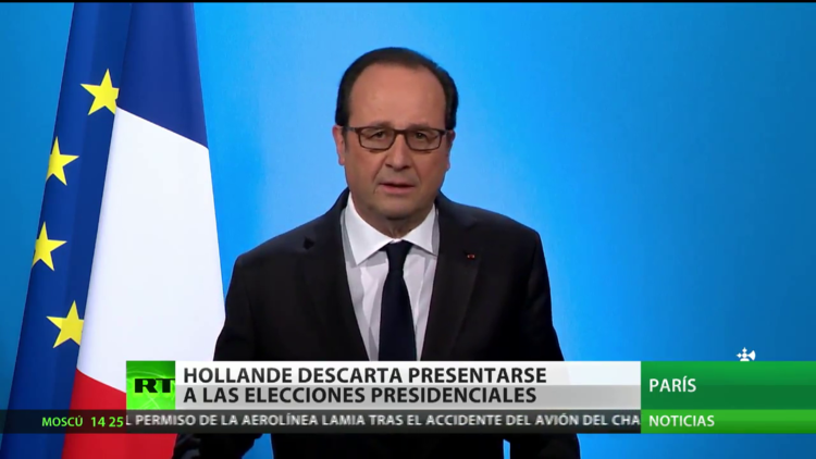 Hollande descarta presentarse a las elecciones presidenciales de Francia