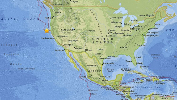 Un sismo de magnitud 6,5 sacude la costa de California