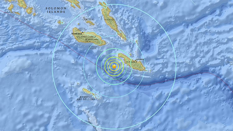 Un terremoto de magnitud 6,9 sacude el Pacífico