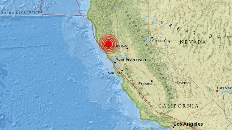 Un sismo de magnitud 5,0 se registra en California