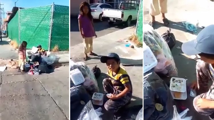 Video: Niños mexicanos rebuscando comida entre la basura indignan a la Red