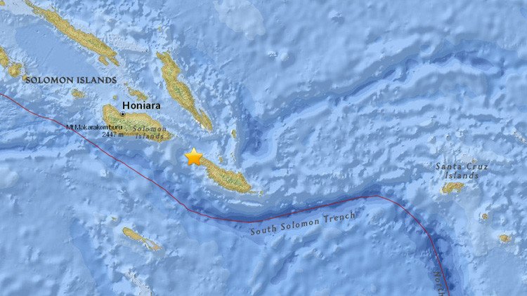 Un fuerte terremoto de magnitud 6,4 sacude las Islas Salomón