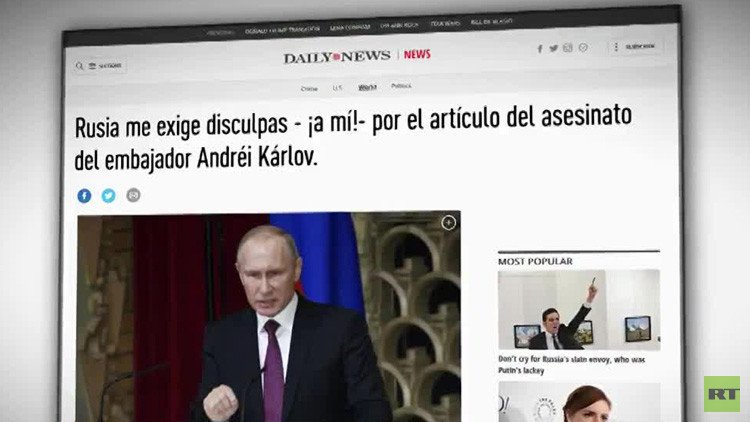 Un columnista de EE.UU. rechaza pedir disculpas: "Asesino del embajador ruso no era un terrorista"