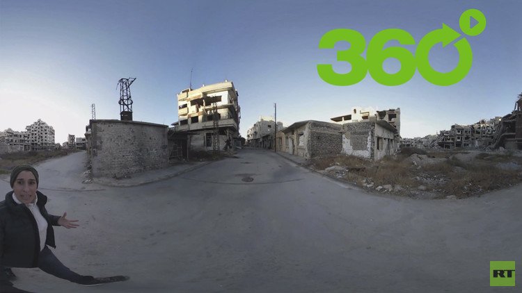 Homs en 360º: Así son las terribles consecuencias de guerra en la ciudad siria