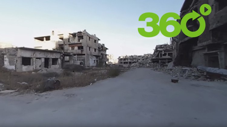Los cuarteles de los rebeldes en Homs en 360º