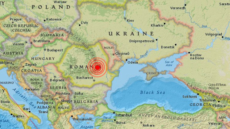 Un sismo de magnitud 5,6 sacude el este de Rumanía
