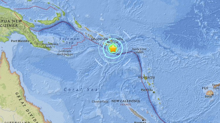 Un fuerte terremoto de magnitud 6,8 sacude las Islas Salomón