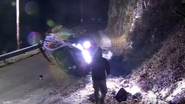 Un espectador muere en un accidente en el rally de Montecarlo (FUERTES IMÁGENES)